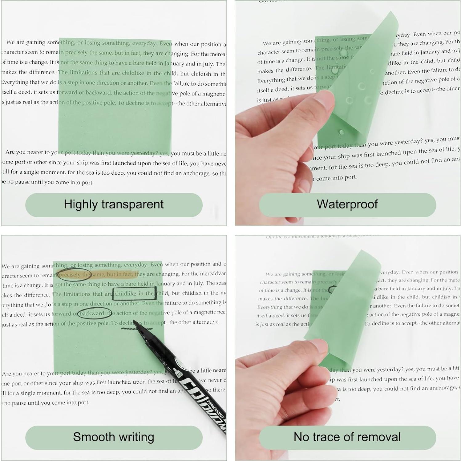 Notas Adhesivas Transparentes Vuzvuv 1120 Piezas 7.62 cm