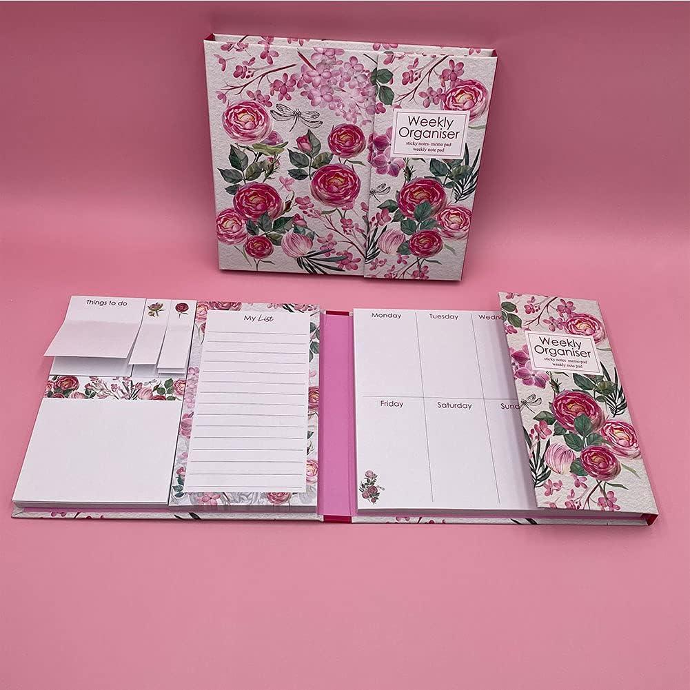 Organizador Semanal Rosa Nicepaper - Set de Notas Autoadhesivas