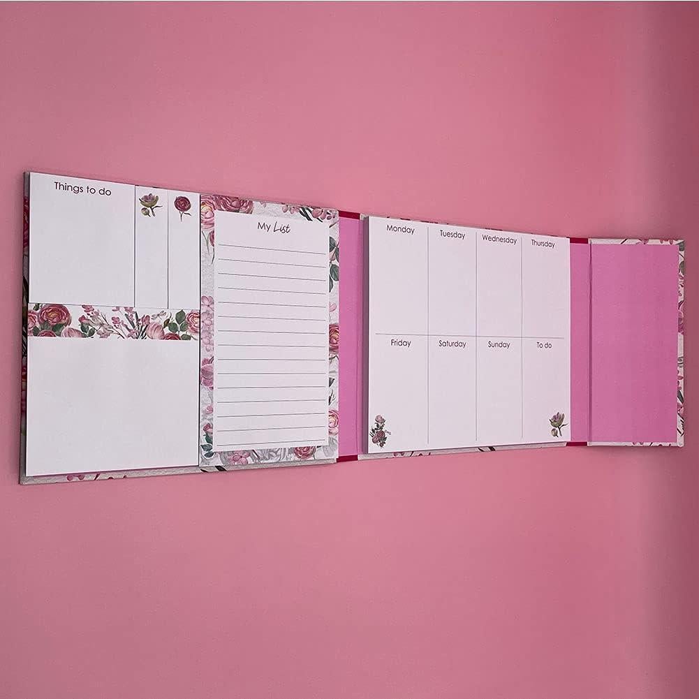 Organizador Semanal Rosa Nicepaper - Set de Notas Autoadhesivas