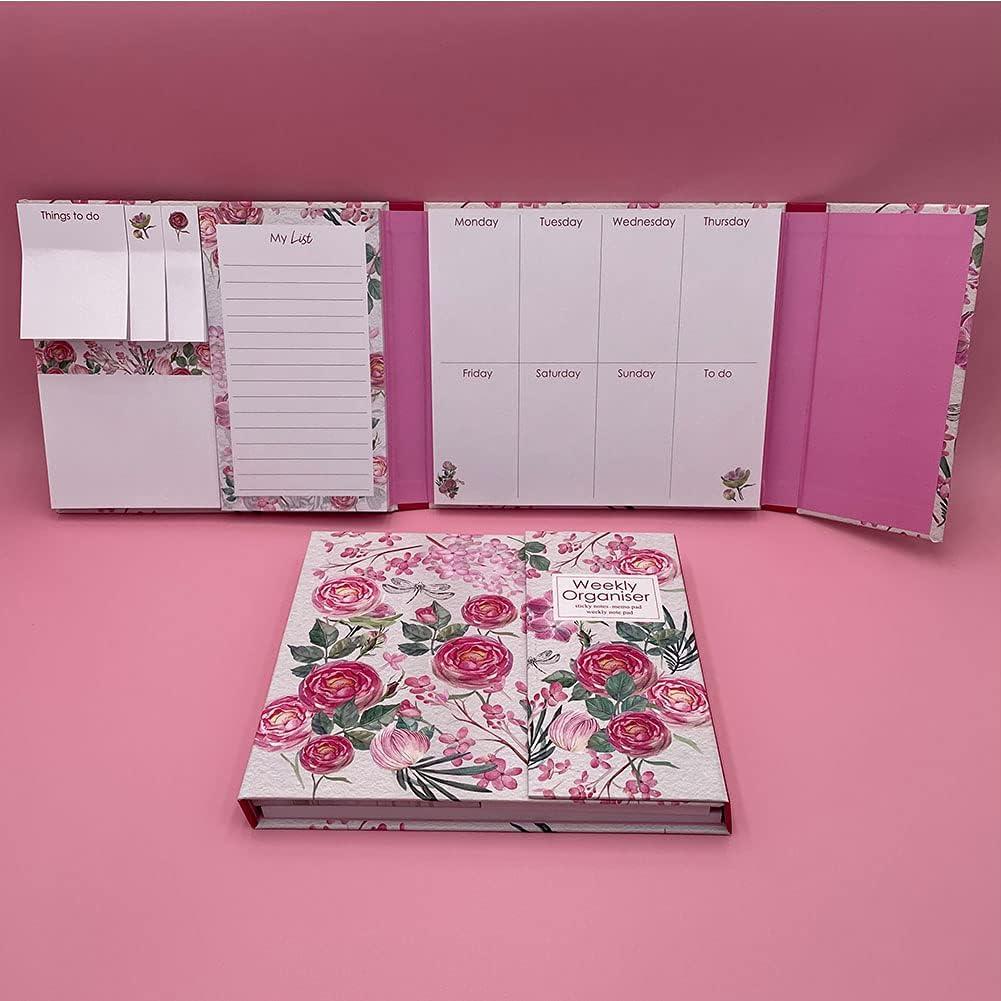 Organizador Semanal Rosa Nicepaper - Set de Notas Autoadhesivas
