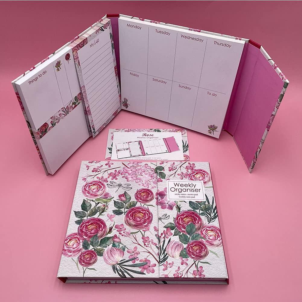 Organizador Semanal Rosa Nicepaper - Set de Notas Autoadhesivas