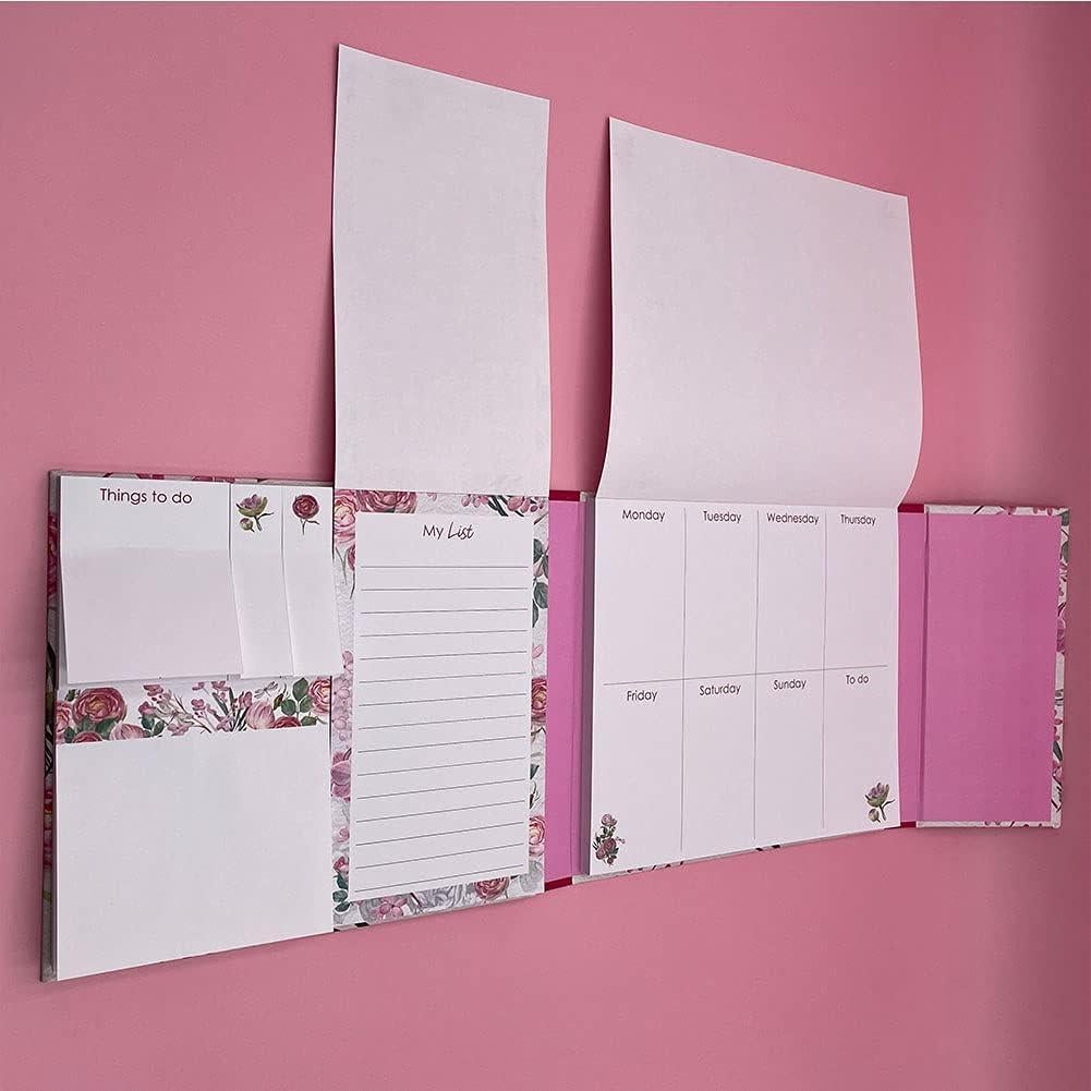 Organizador Semanal Rosa Nicepaper - Set de Notas Autoadhesivas
