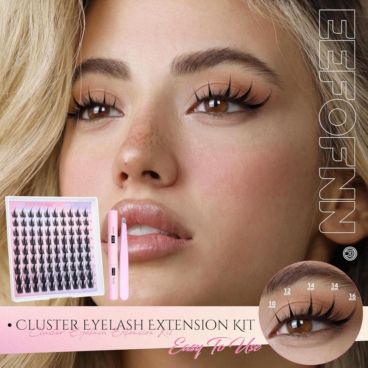 Kit de Grupos de Pestañas Eefofnn Fairy 10-16MM Natural