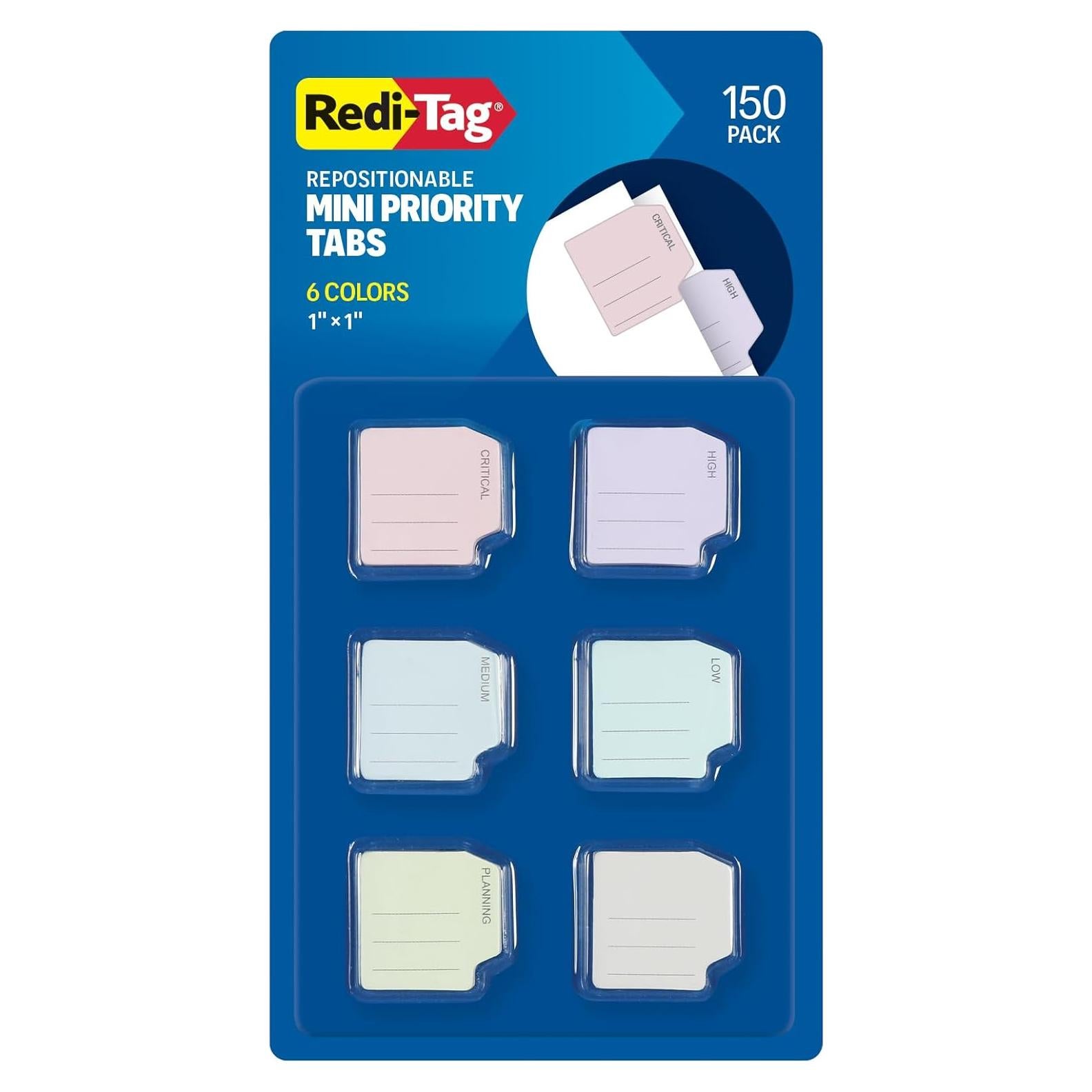 Pestañas Adhesivas Mini Prioritarias Redi-Tag 150 Unidades