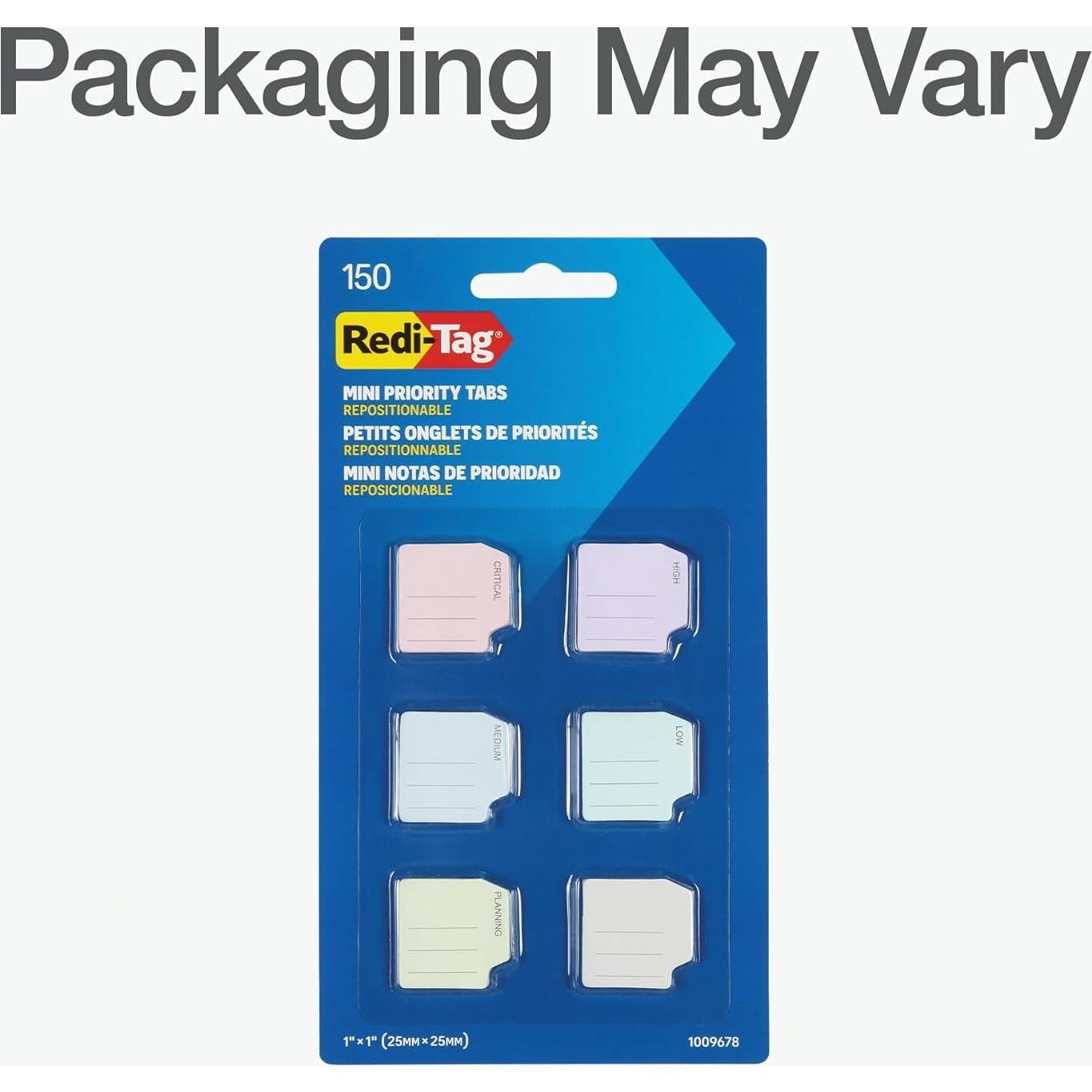 Pestañas Adhesivas Mini Prioritarias Redi-Tag 150 Unidades