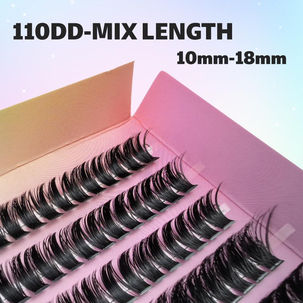 Kit de Extensión de Pestañas MozyVex - 240 Piezas D Curl 10-18mm