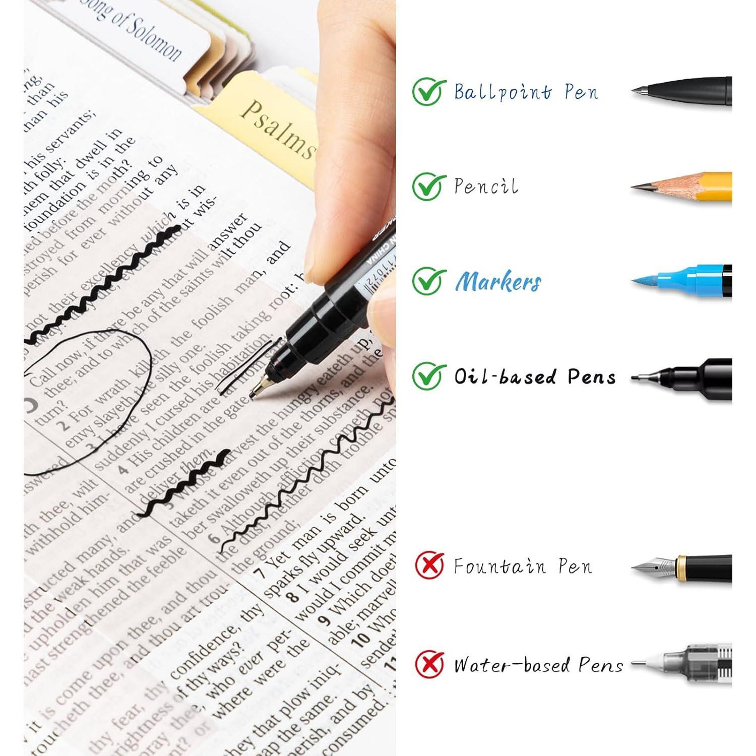 Kit de Estudio Bíblico Pindda 30 Pcs con Marcadores y Bolígrafos