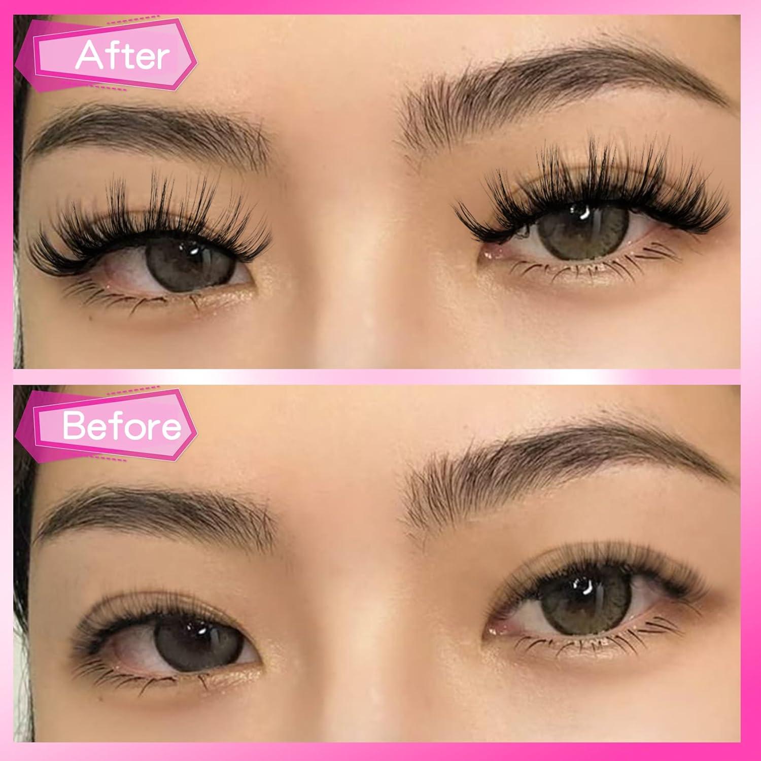 Kit de Pestañas Falsas 3D Veleasha - 14 Pares, Efecto Esponjoso