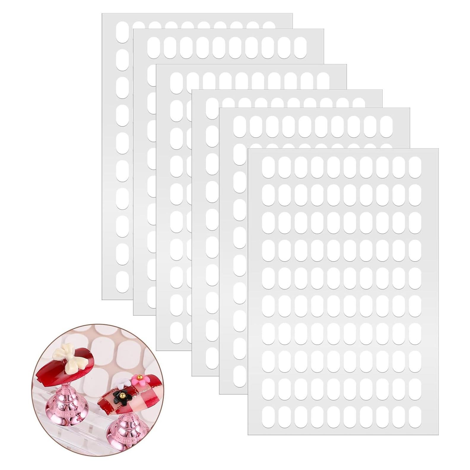 Cinta Adhesiva Doble Cara Trinkrittey 600 Pcs para Uñas