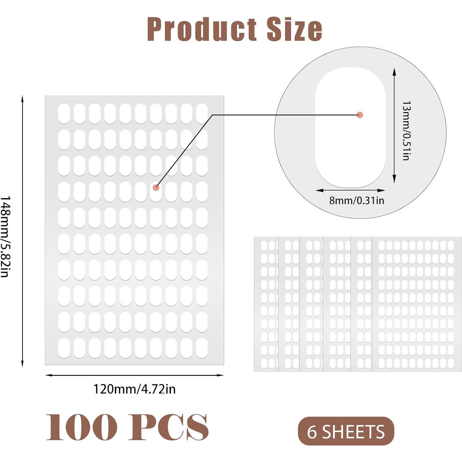Cinta Adhesiva Doble Cara Trinkrittey 600 Pcs para Uñas