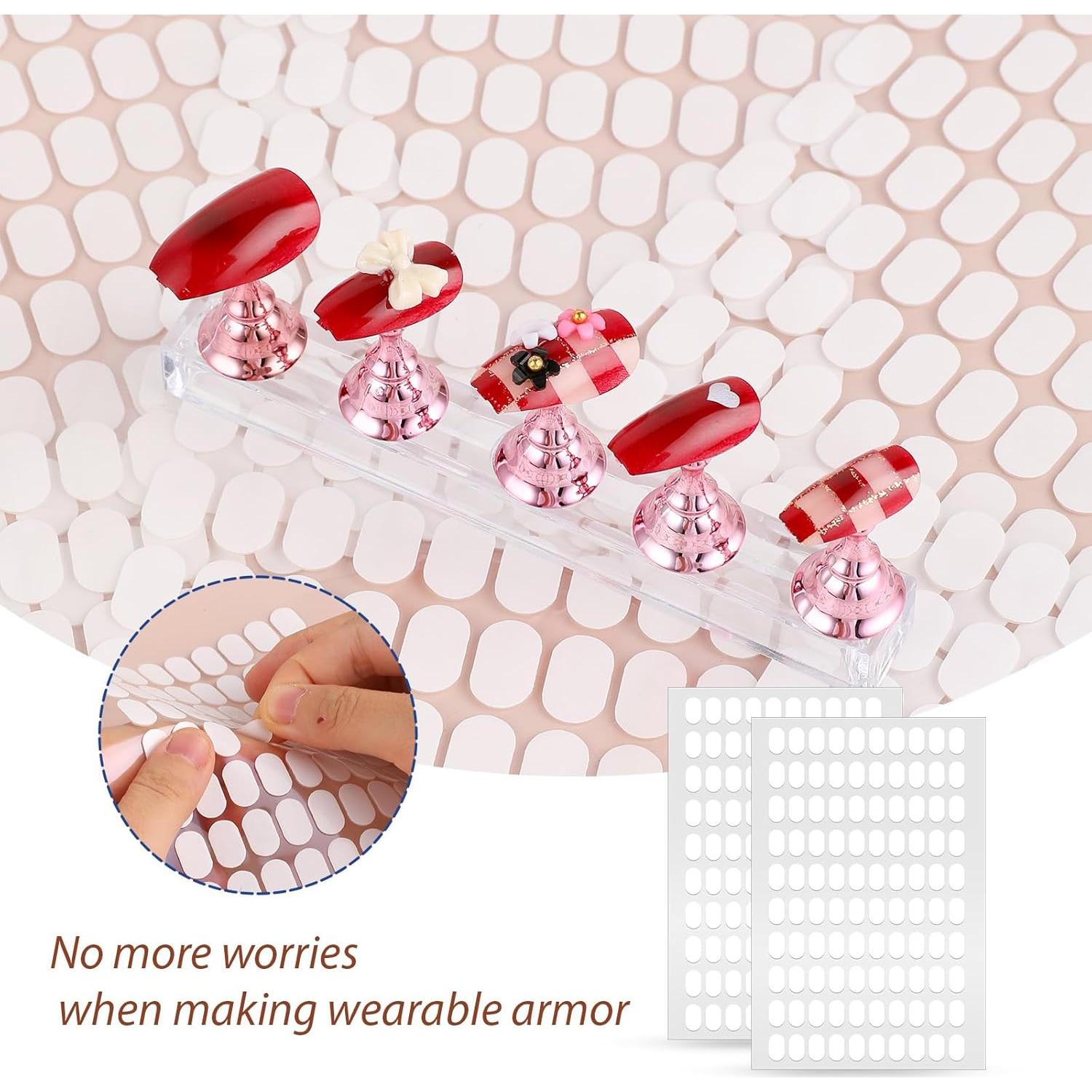 Cinta Adhesiva Doble Cara Trinkrittey 600 Pcs para Uñas