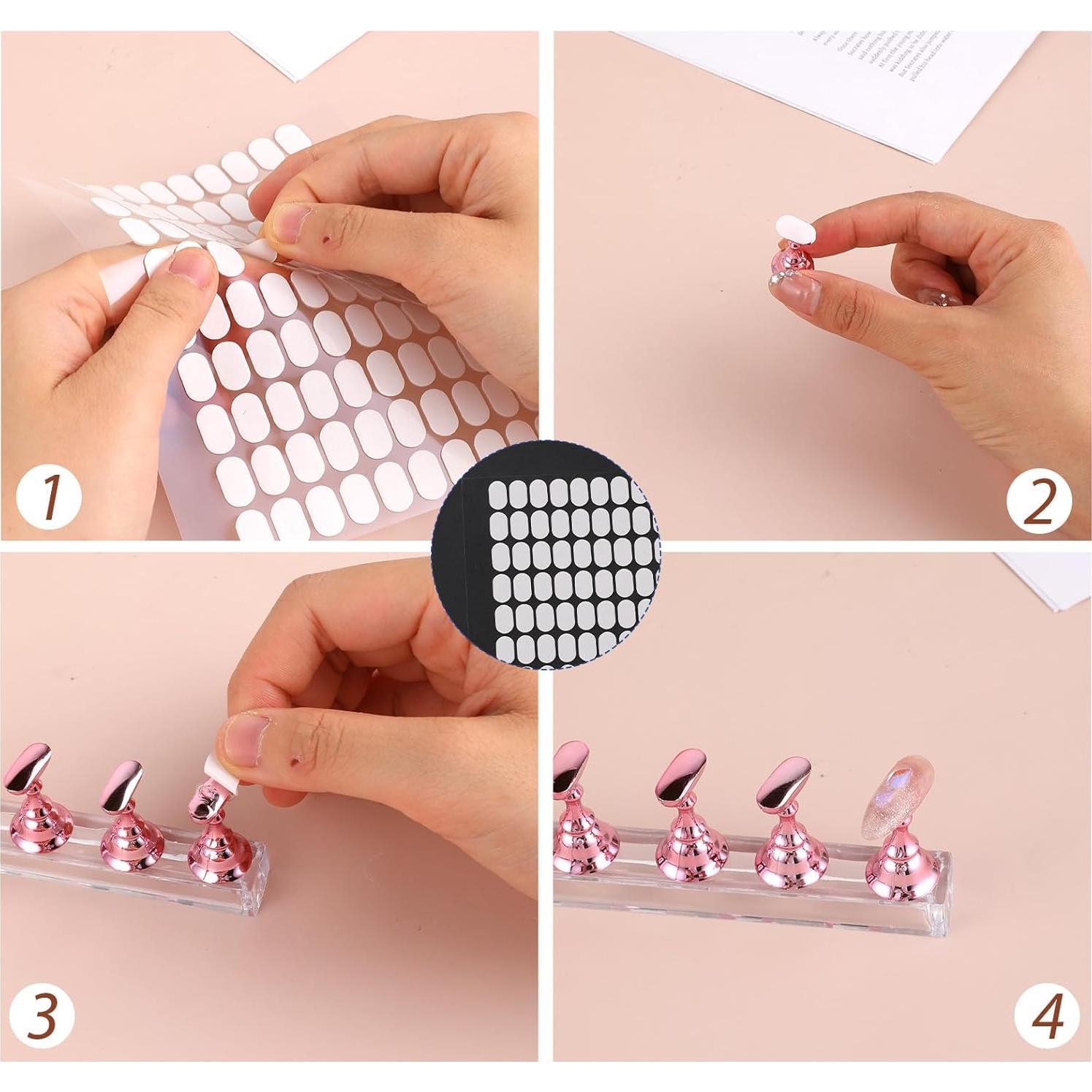 Cinta Adhesiva Doble Cara Trinkrittey 600 Pcs para Uñas