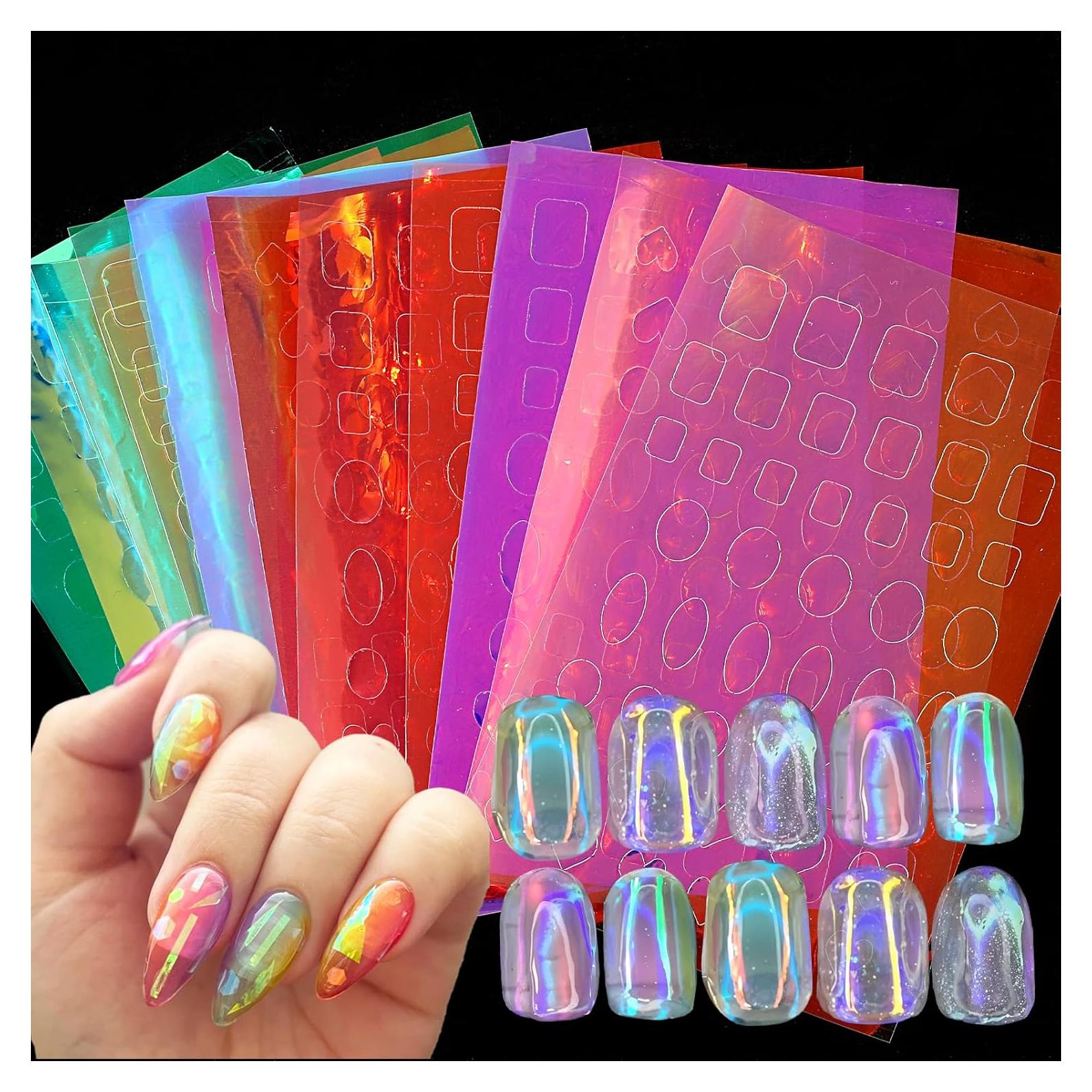 Calcomanías de Uñas Lásers 11 Hojas Zyghjort Coloridas