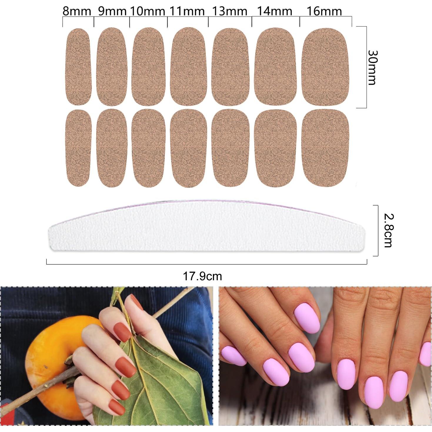 20 Hojas de Envolturas de Uñas Sólidas YECIRALA - 280 Piezas