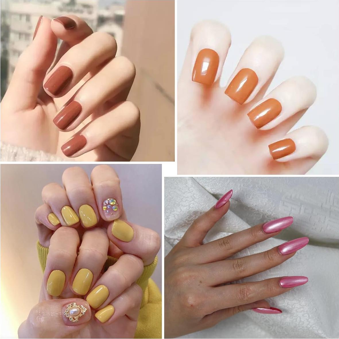 20 Hojas de Envolturas de Uñas Sólidas YECIRALA - 280 Piezas