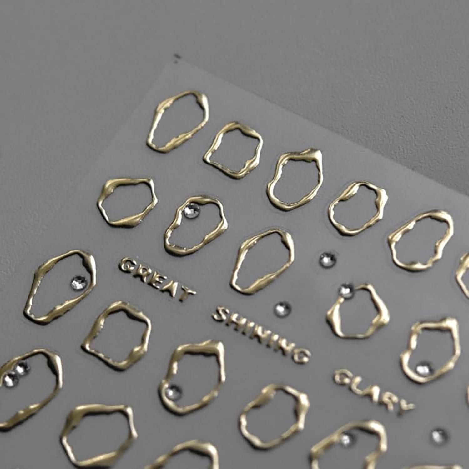 Calcomanías de Uñas 5D Dulyork Doradas Autoadhesivas 2 Pcs