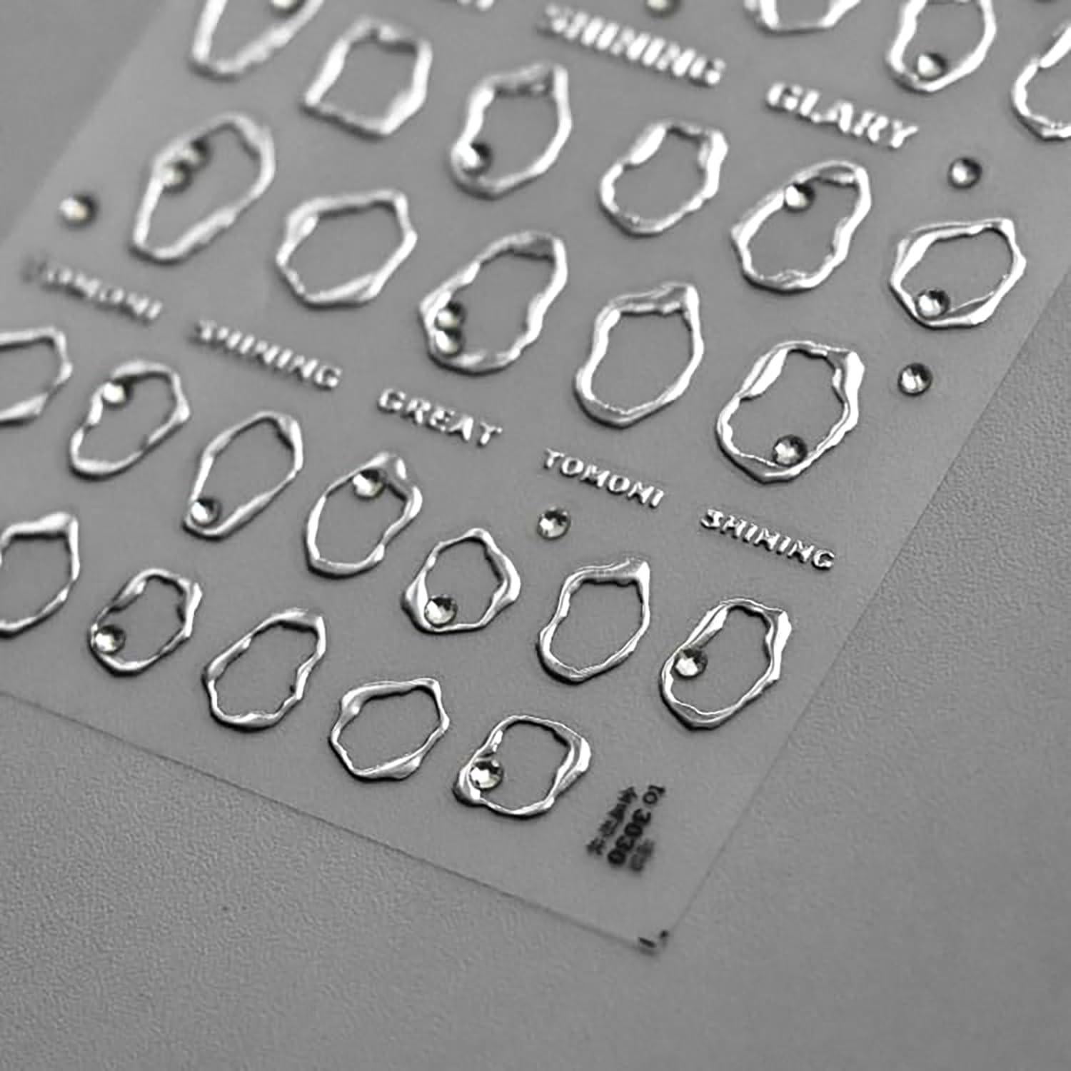 Calcomanías de Uñas 5D Dulyork Doradas Autoadhesivas 2 Pcs