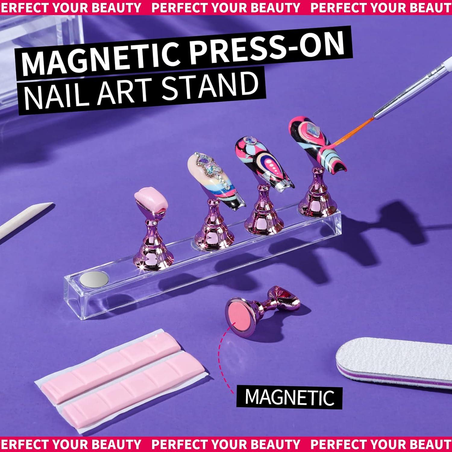 Etiquetas Adhesivas para Uñas Teenitor - 20 Hojas Doble Cara