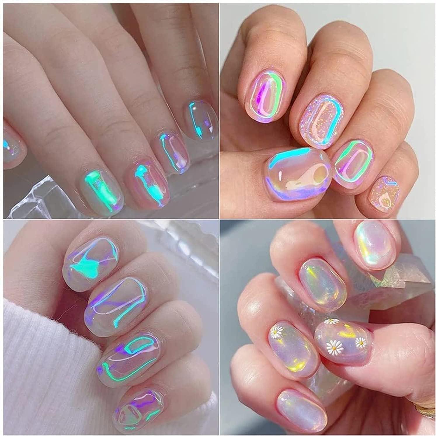 Pegatinas de Arte de Uñas ONEUPIN - 8 Hojas Coloridas de Foil