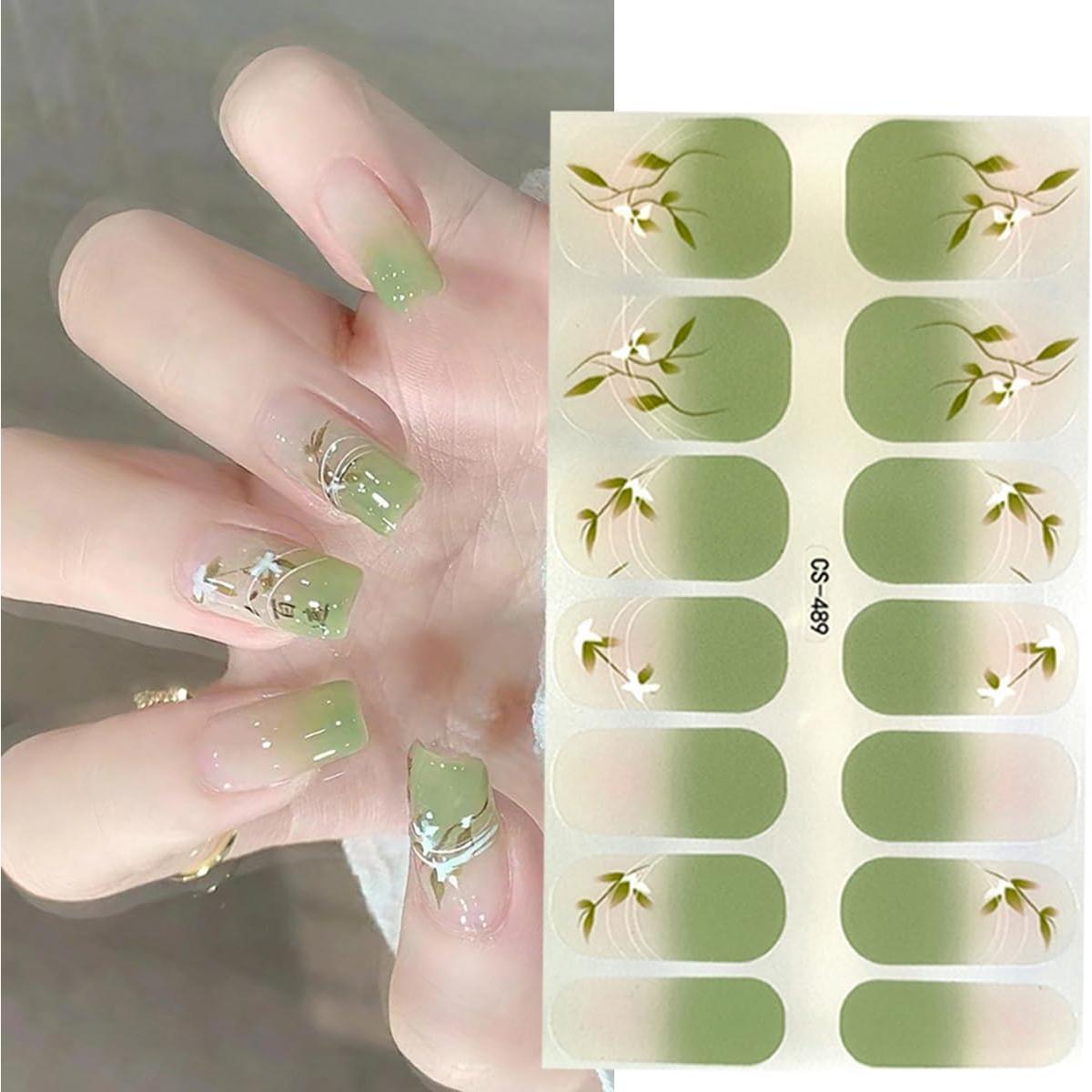 Pegatinas de Uñas de Gel Floral NEWSPIED - 6 Hojas Primavera