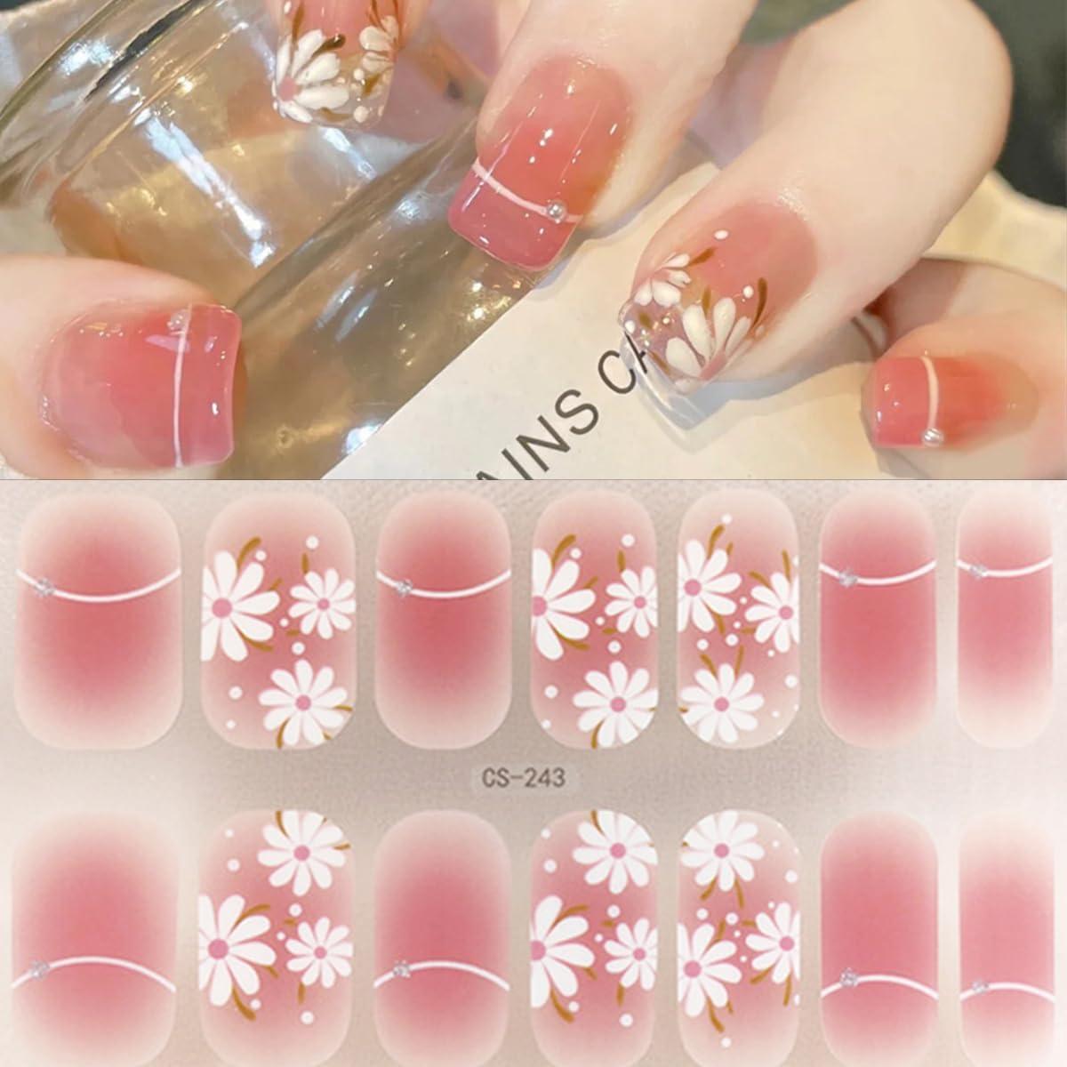 Pegatinas de Uñas de Gel Floral NEWSPIED - 6 Hojas Primavera