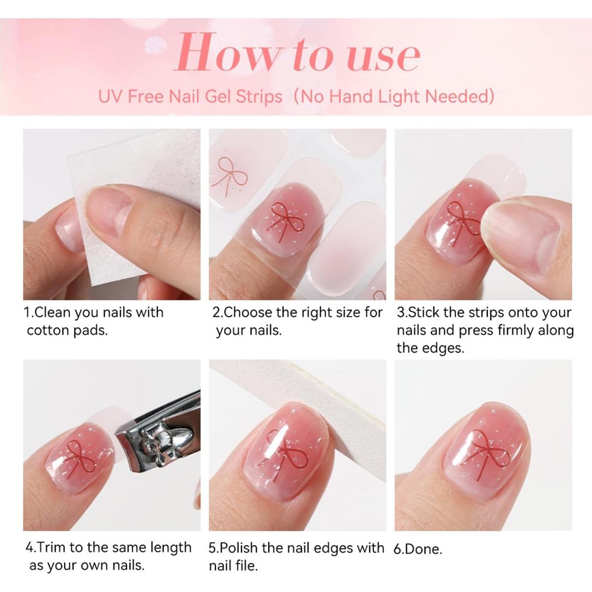 Pegatinas de Uñas de Gel Floral NEWSPIED - 6 Hojas Primavera