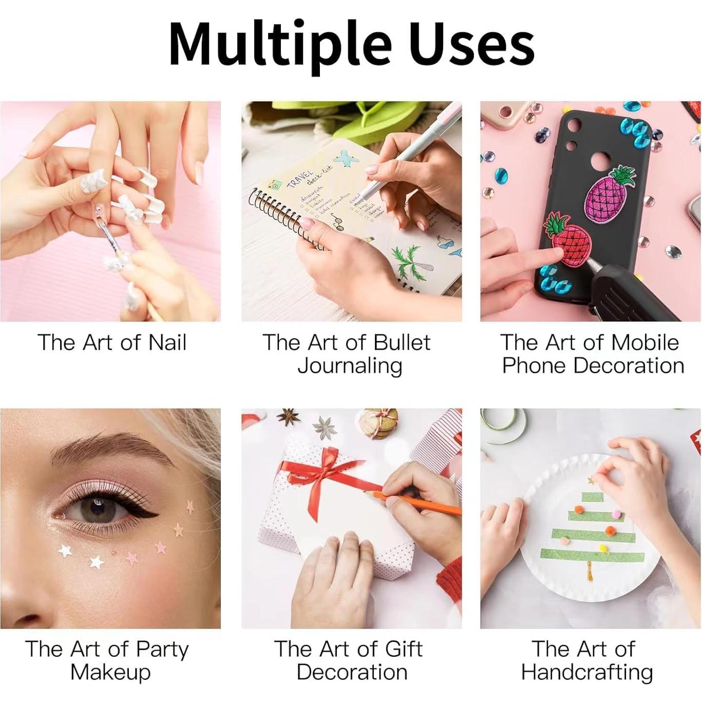 Calcomanías para Uñas 5D HAIIDOAK - 4 Hojas Florales Autoadhesivas