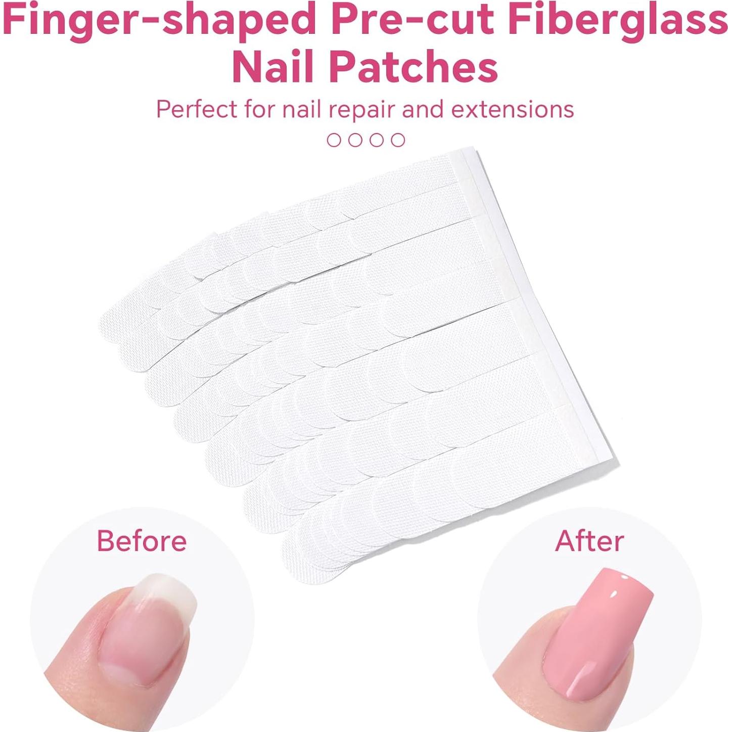 70 Piezas Envoltura de Uñas de Fibra de Vidrio KAZI