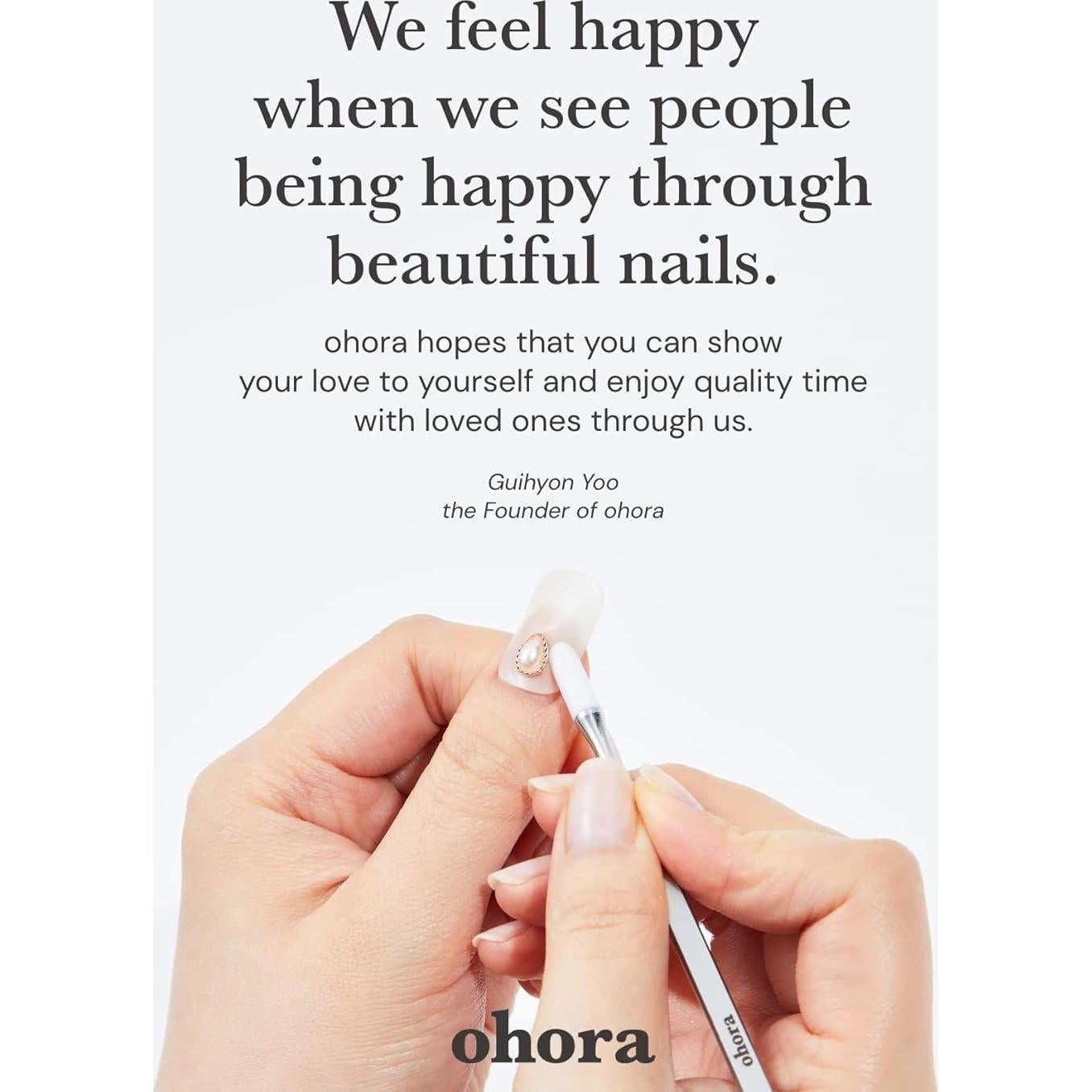 Tiras de Uñas de Gel Semi Curadas ohora N Sylph - Blanco Francés