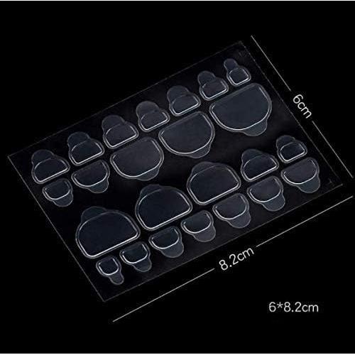 240 Piezas Pegatinas Adhesivas para Uñas DNHCLL Transparentes