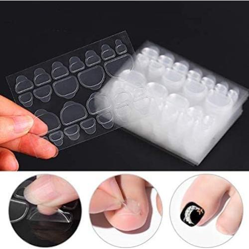 240 Piezas Pegatinas Adhesivas para Uñas DNHCLL Transparentes