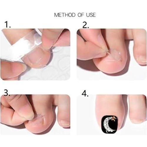 240 Piezas Pegatinas Adhesivas para Uñas DNHCLL Transparentes