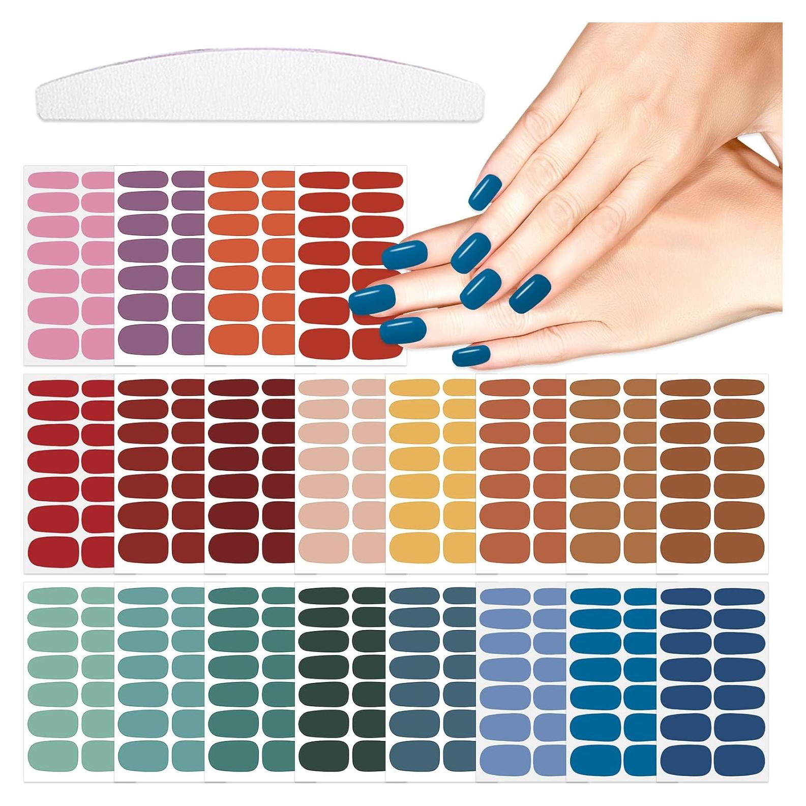 20 Hojas Calcomanías de Esmalte de Uñas YECIRALA - 280 Piezas