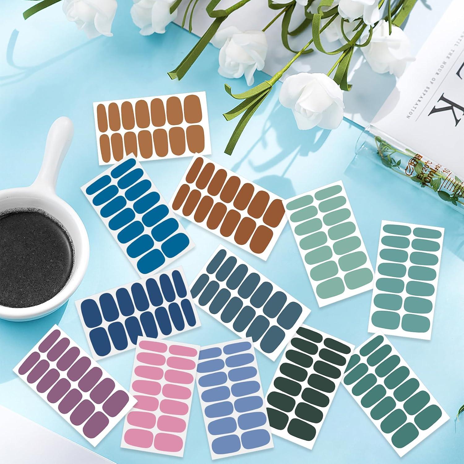 20 Hojas Calcomanías de Esmalte de Uñas YECIRALA - 280 Piezas