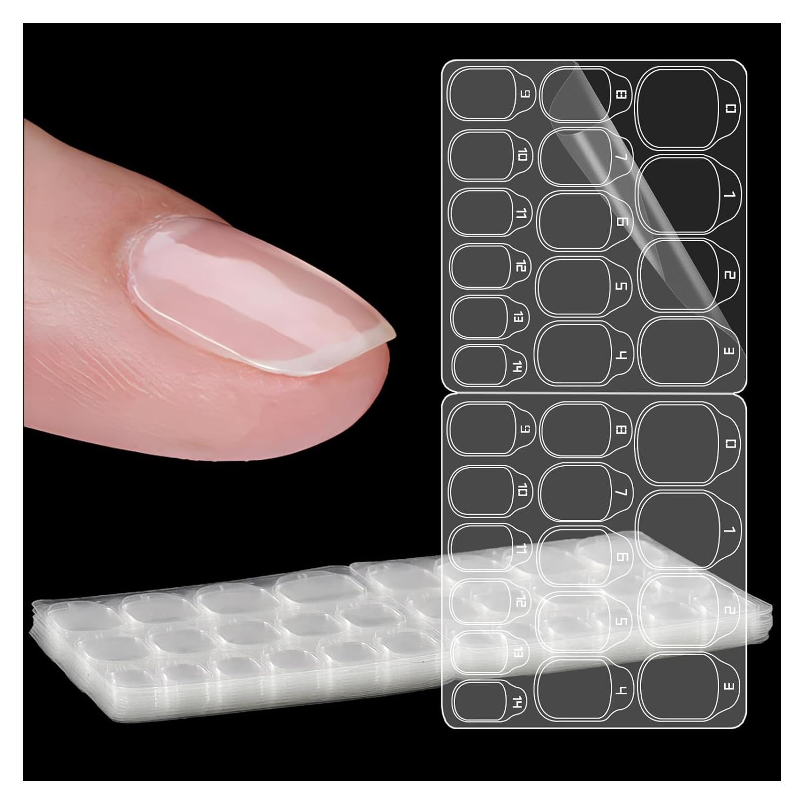 Etiquetas Adhesivas para Uñas Laza 300 Pcs 15 Tamaños