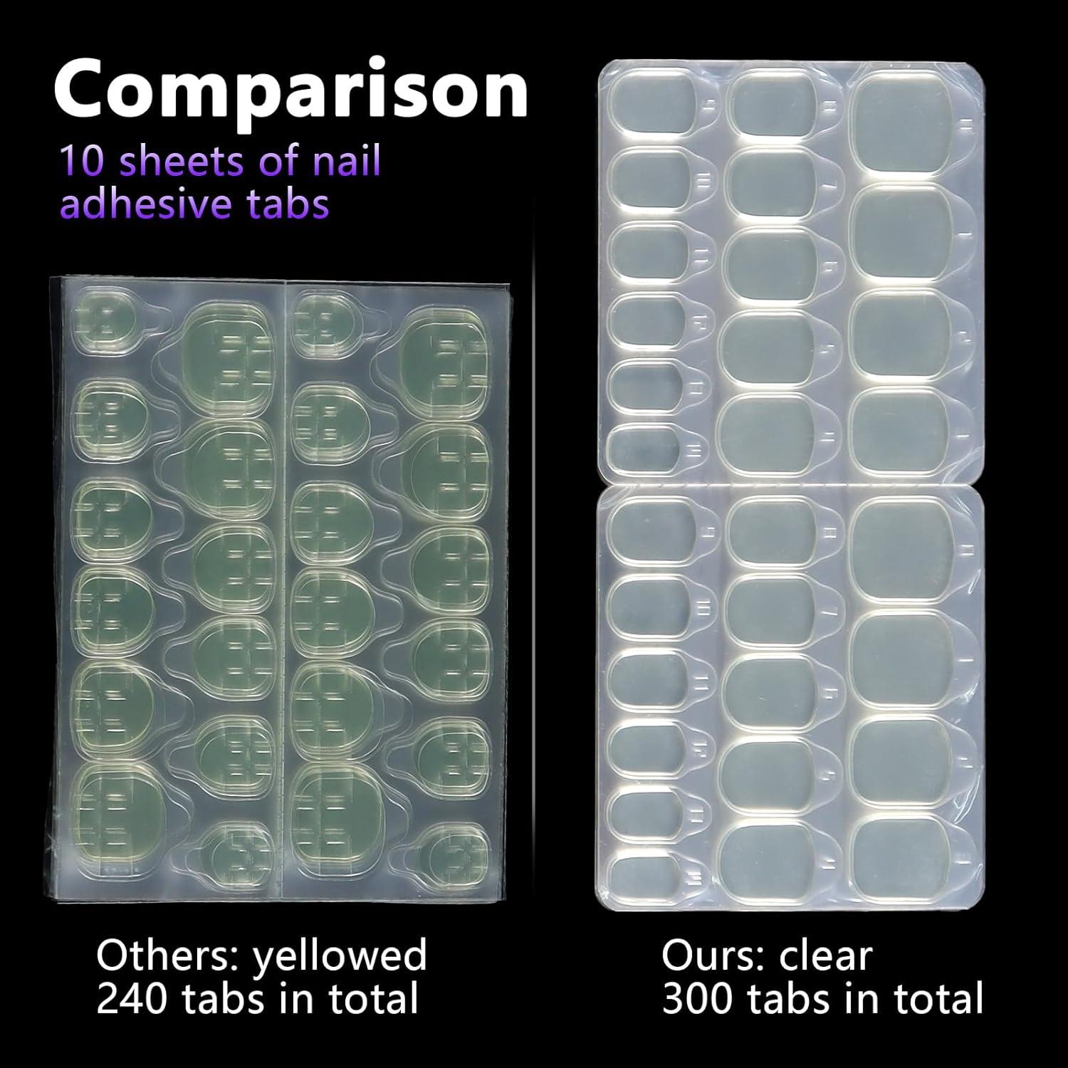 Etiquetas Adhesivas para Uñas Laza 300 Pcs 15 Tamaños