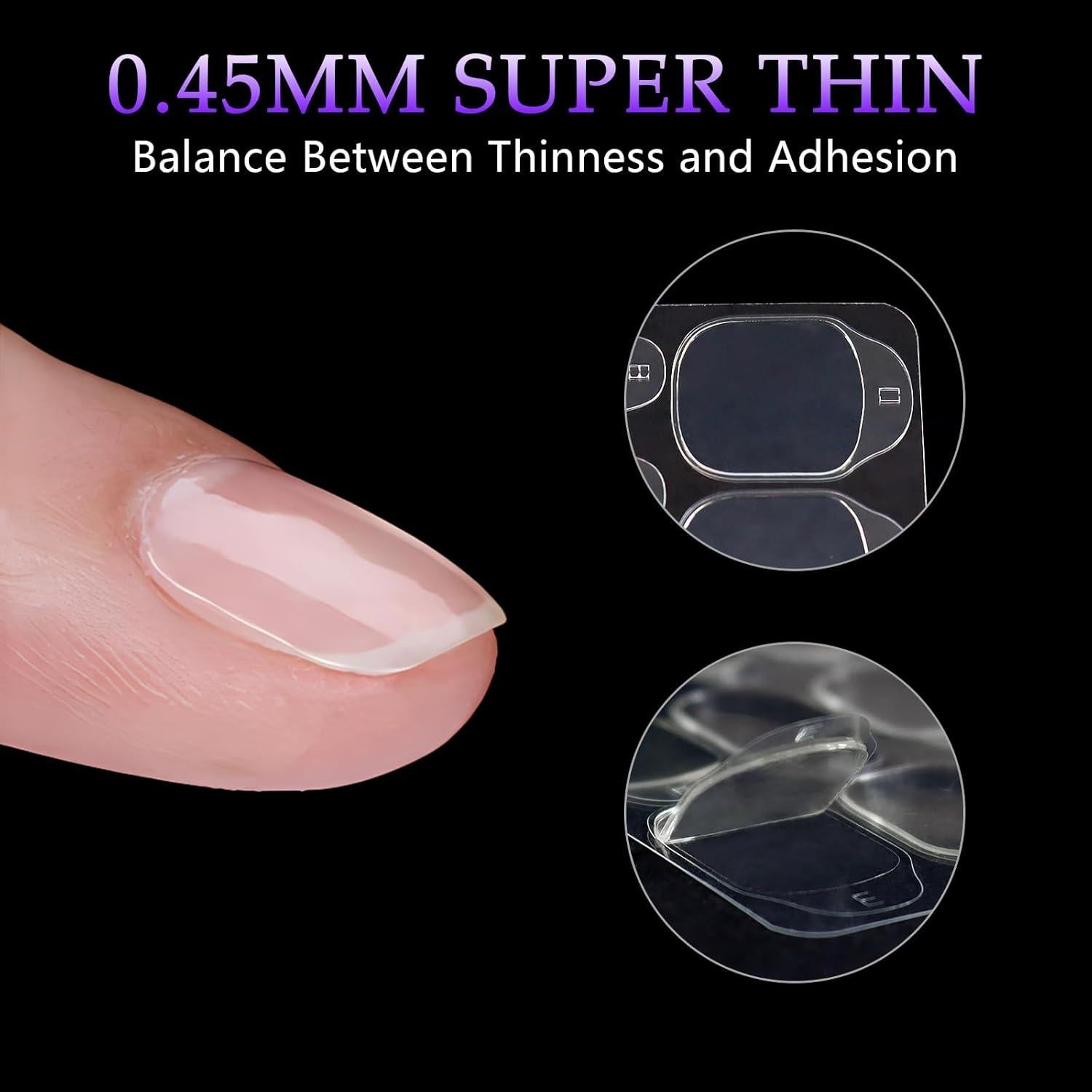 Etiquetas Adhesivas para Uñas Laza 300 Pcs 15 Tamaños