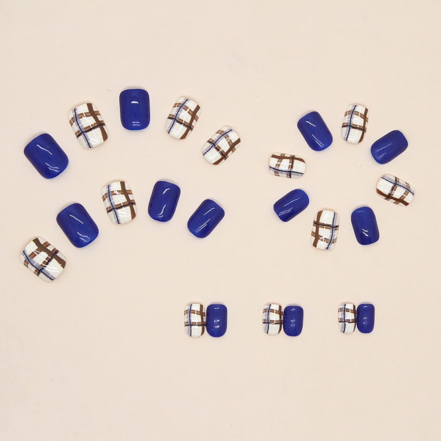 Uñas Postizas Cortas Coffin Onsdag - 24 Piezas Reutilizables