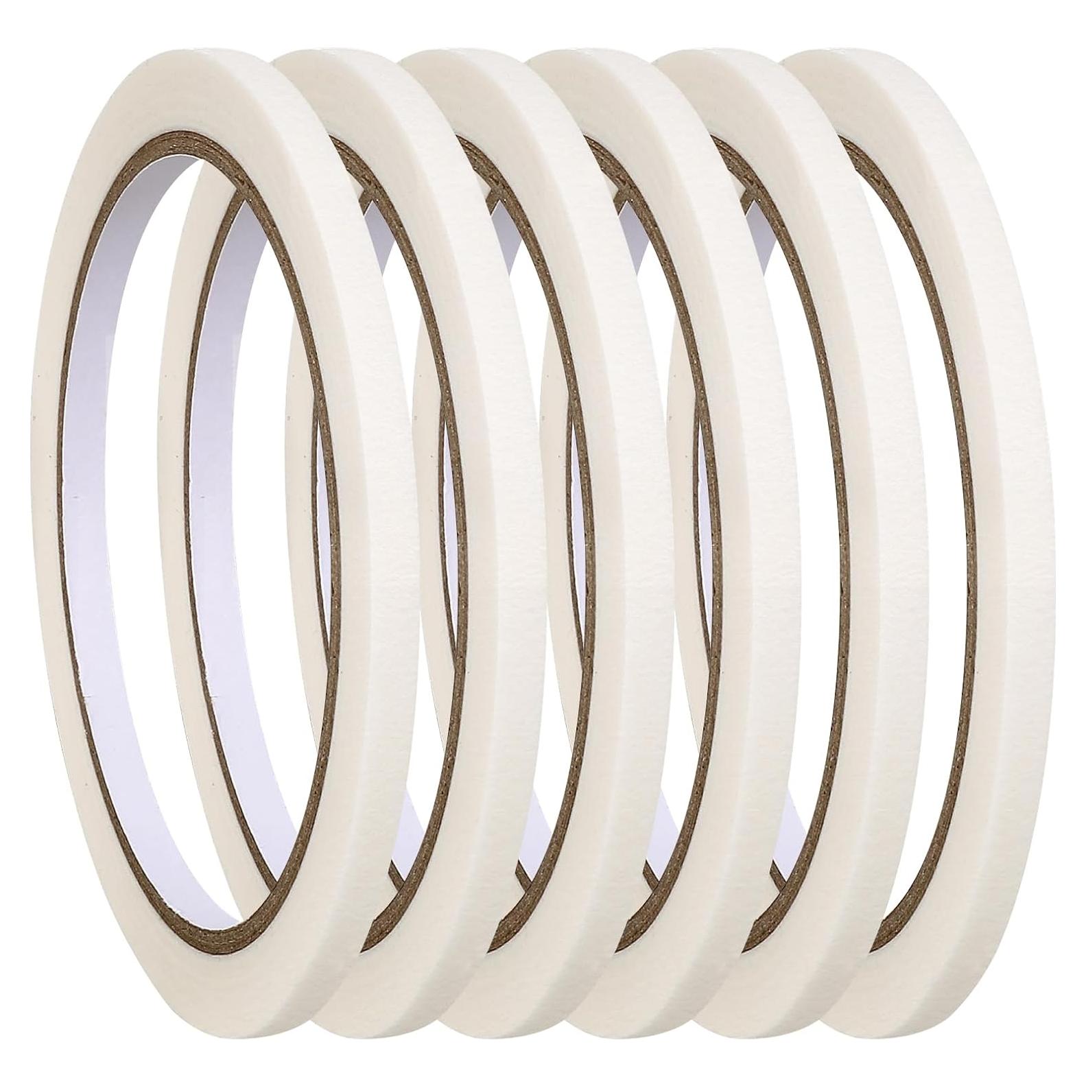 Cinta para Uñas FdcLixuvol 6 Piezas 0.5cm x 10cm Blanca