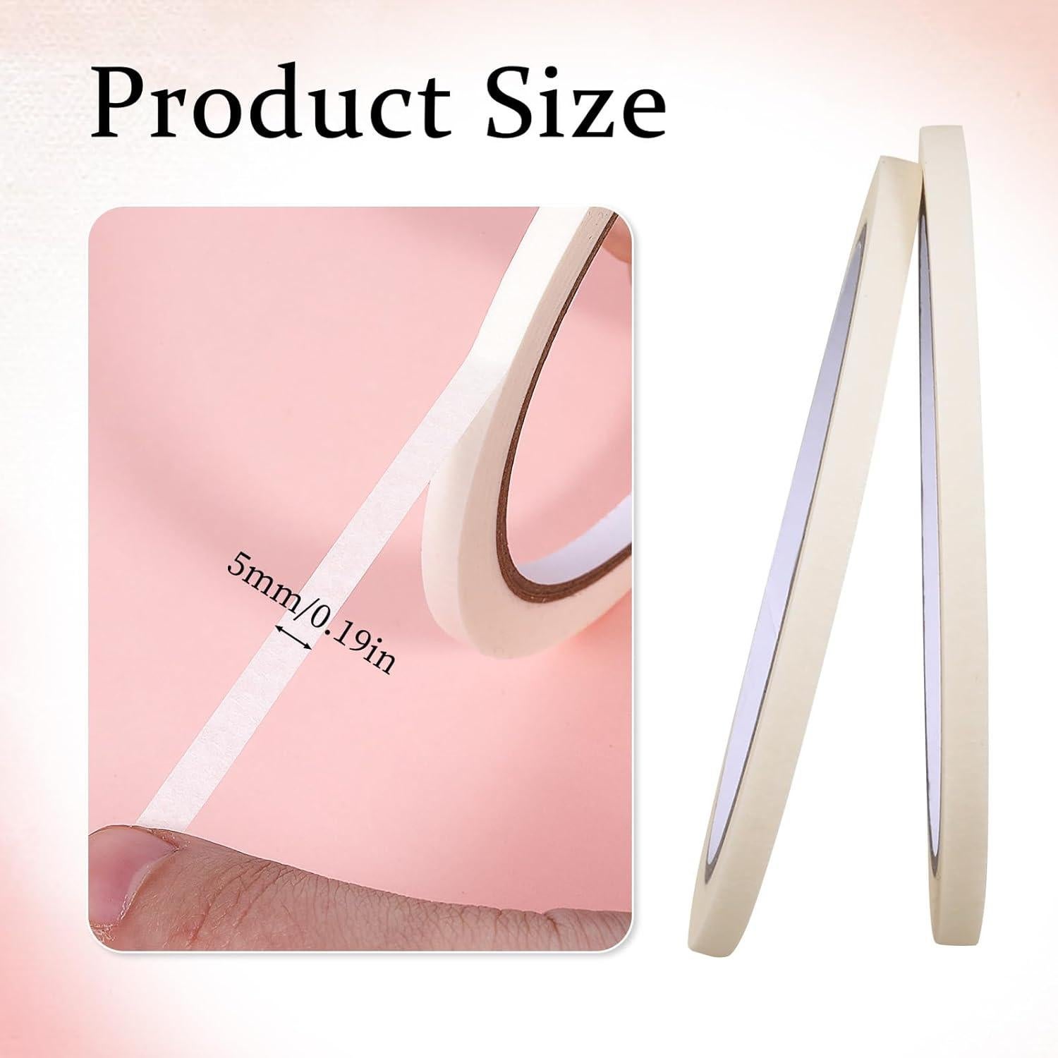 Cinta para Uñas FdcLixuvol 6 Piezas 0.5cm x 10cm Blanca