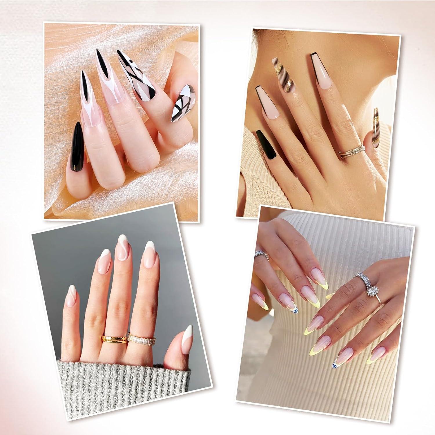 Cinta para Uñas FdcLixuvol 6 Piezas 0.5cm x 10cm Blanca