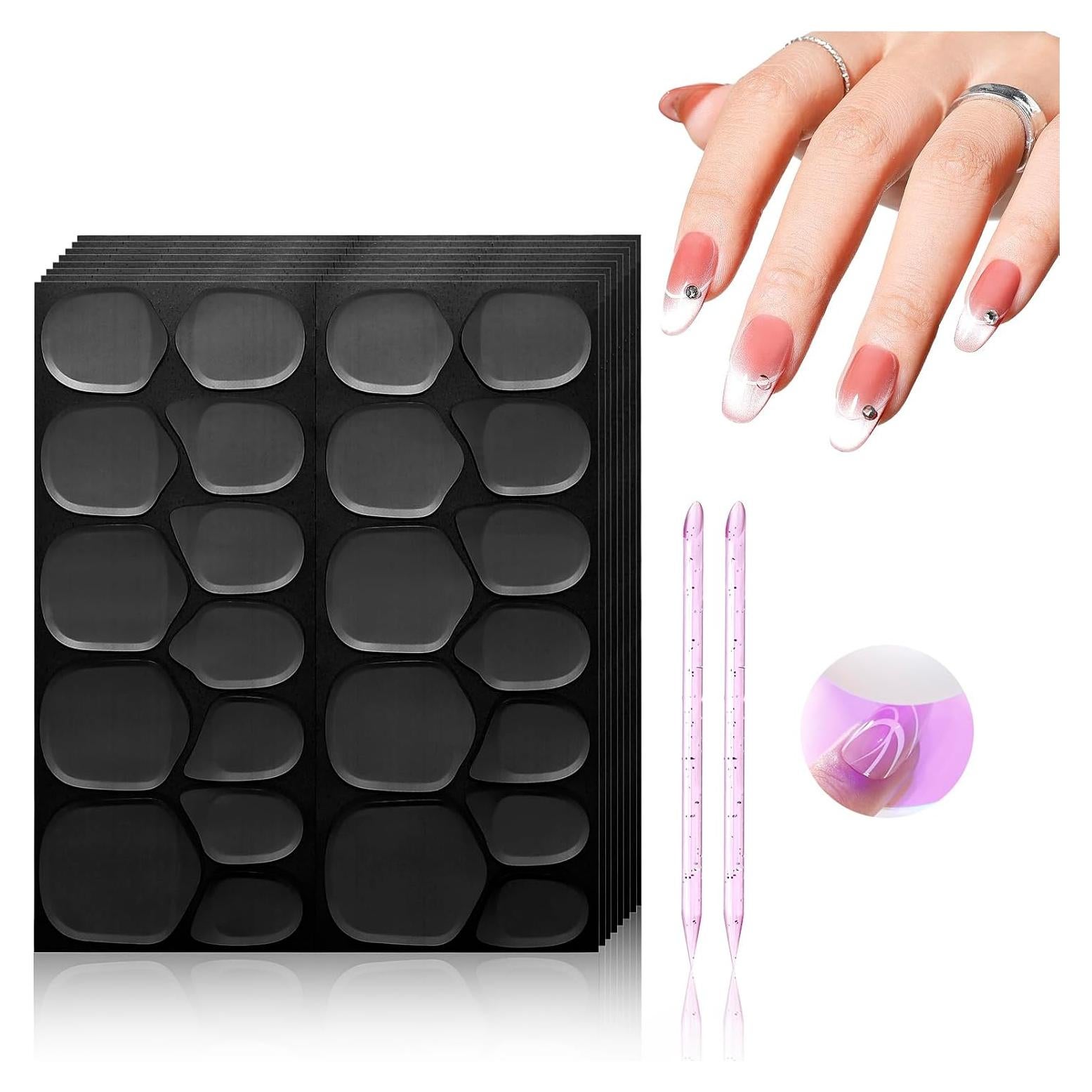 Gellen 360 Pcs Tabs Adhesivos para Uñas UV - 15 Hojas