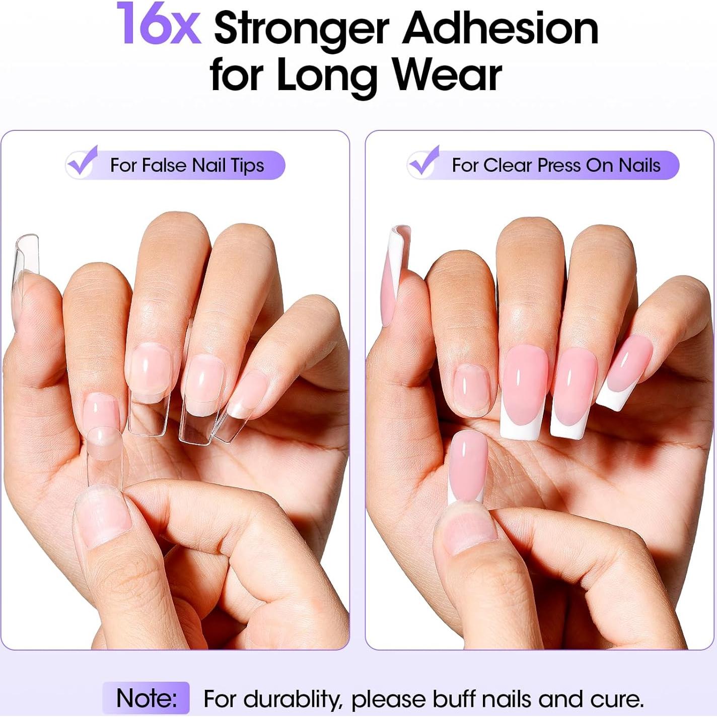 Gellen 360 Pcs Tabs Adhesivos para Uñas UV - 15 Hojas