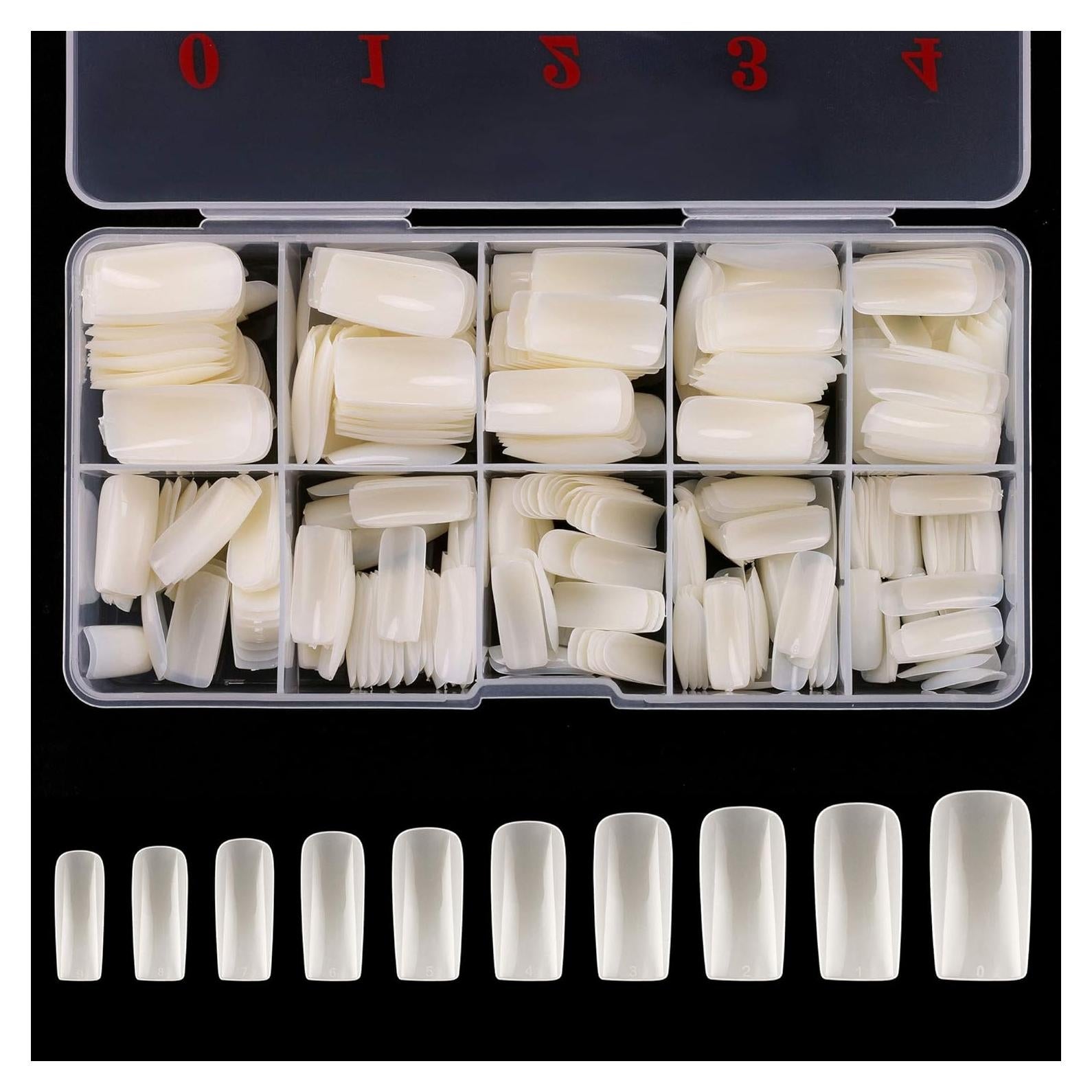 Consejos de Uñas Falsas Acrílicas RayanWay 500PCS Natural