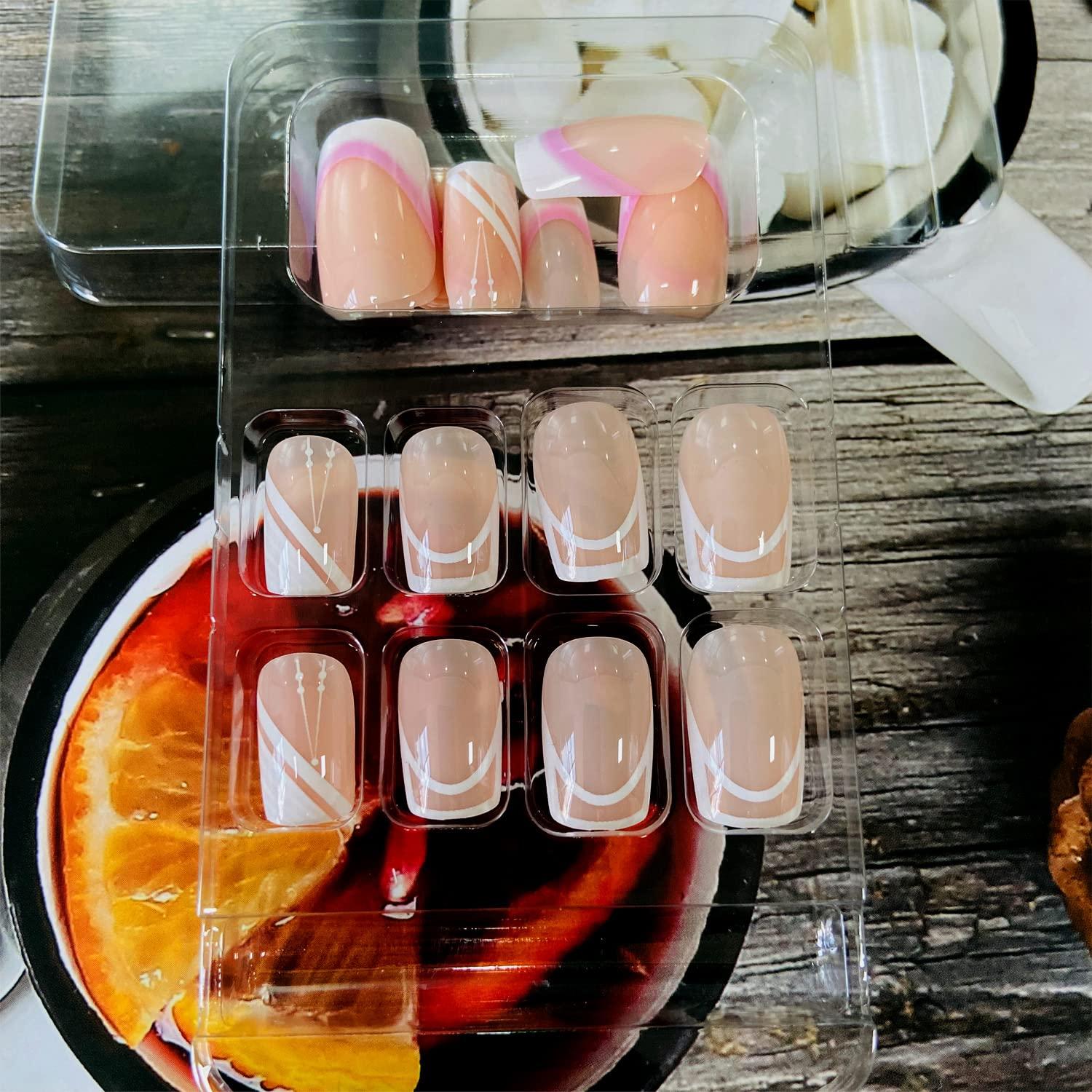 Uñas Postizas Acrílicas Reutilizables Tyuimhx - 24 Piezas