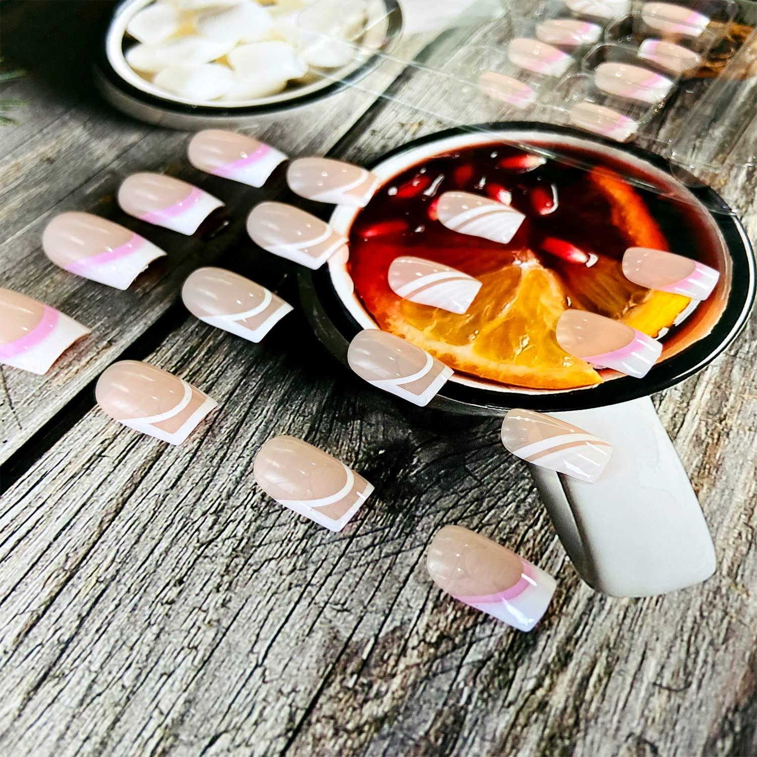 Uñas Postizas Acrílicas Reutilizables Tyuimhx - 24 Piezas