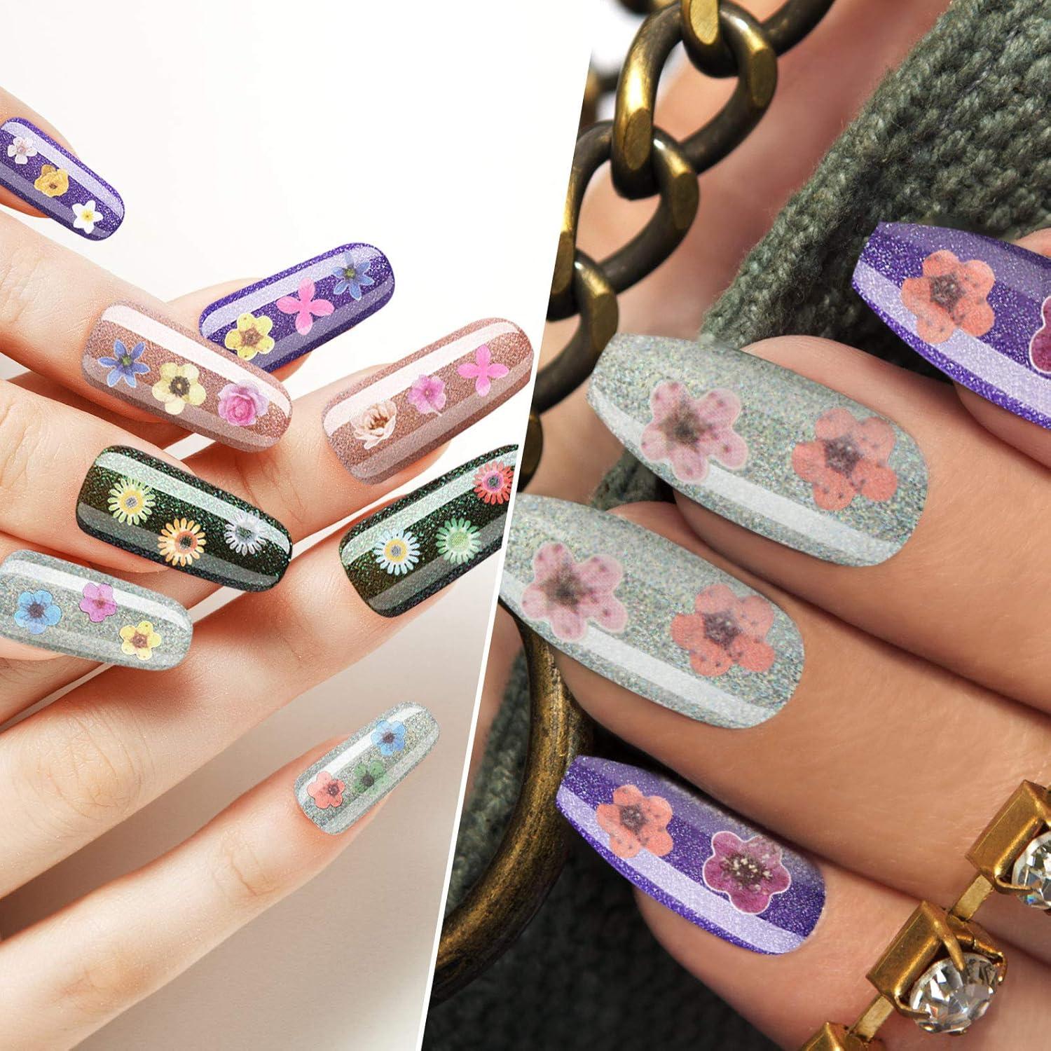 Maitys 3 Cajas 1080 Pcs Flores 3D para Uñas DIY Coloridas