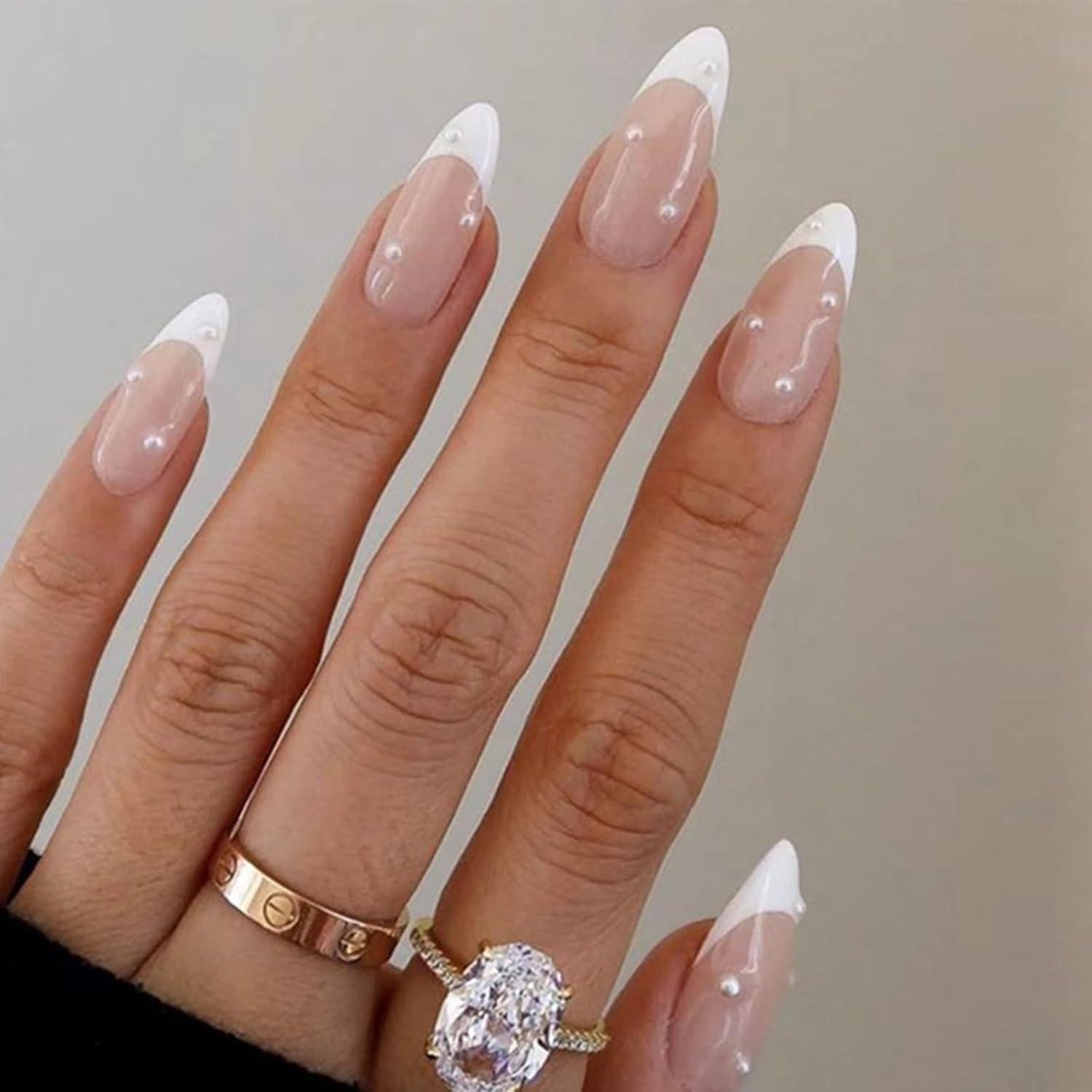 6 Paquetes Uñas Postizas Medianas Misssix 144 Pcs Almendras