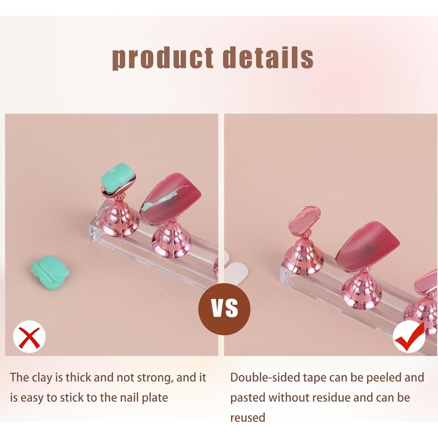 Cinta Adhesiva Doble Cara 1200 Pcs Trinkrittey para Uñas