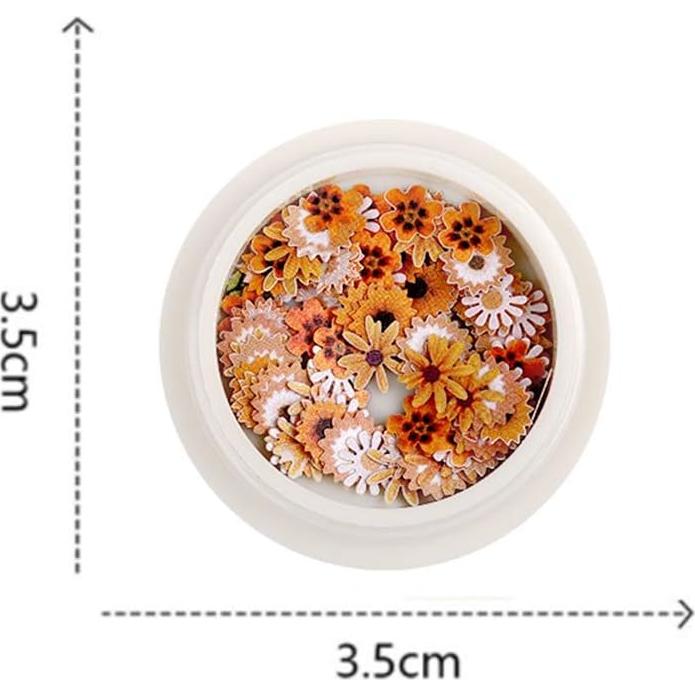 9 Cajas 450 Piezas Paillettes Flores Decoración de Uñas MiaoWu